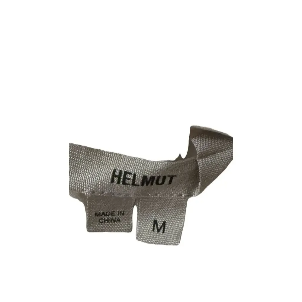 Helmut Textured Gauze Shift Dress Gray V-Neck Short Sleeve Pockets Size Medium - Picture 4 of 5